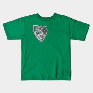 silver and emerald serpent shield of ambition Kids T-Shirt